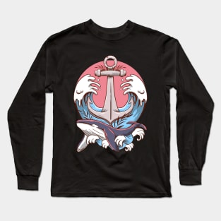 Anchor Whale Long Sleeve T-Shirt